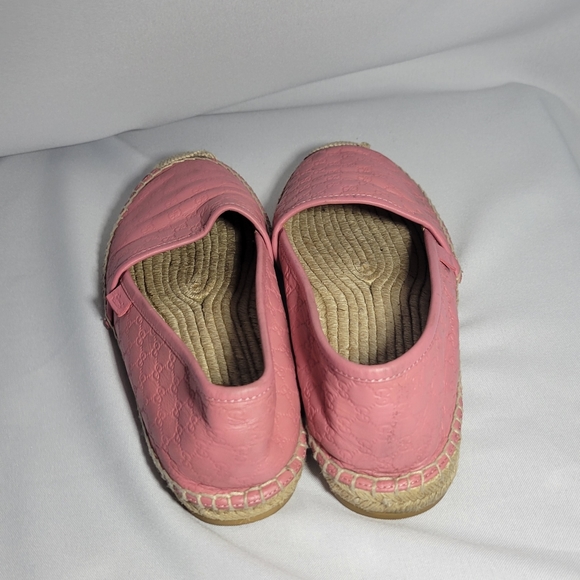 GUCCI PINK LEATHER ESPADRILLES - Picture 3 of 5